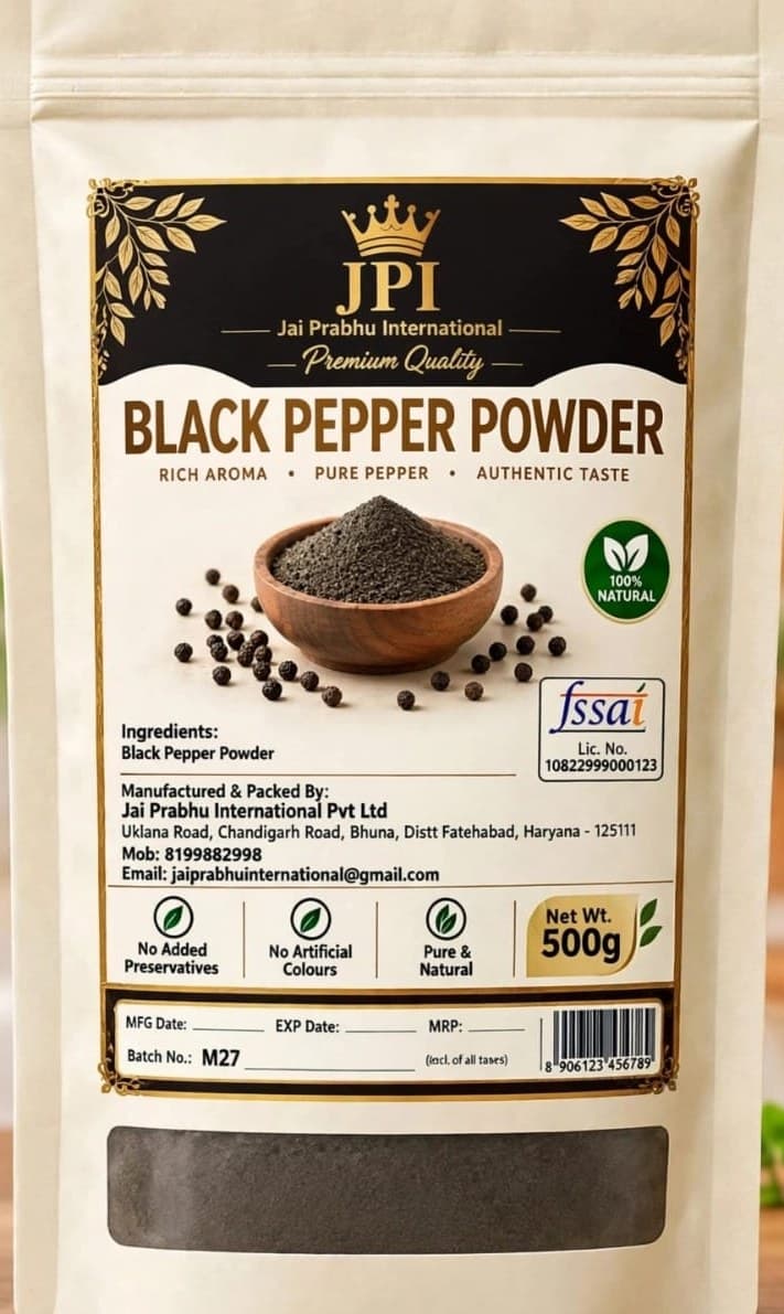 JPI Black Pepper Powder 500g pouch